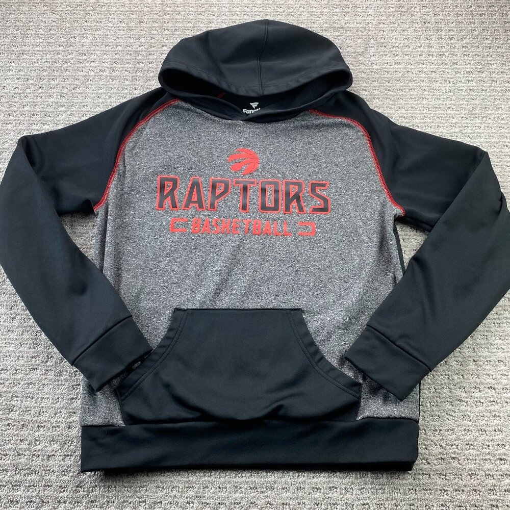 Fanatics Toronto Raptors Basketball Hoodie Sweater Men Medium M Gray Black NBA